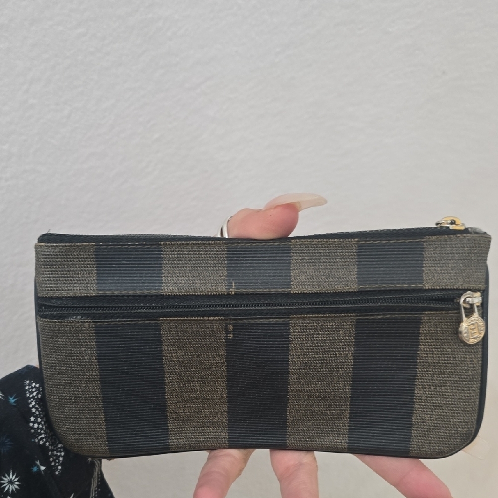 Fendi Black and Brown Striped Pouch - Picture 12 of 16
